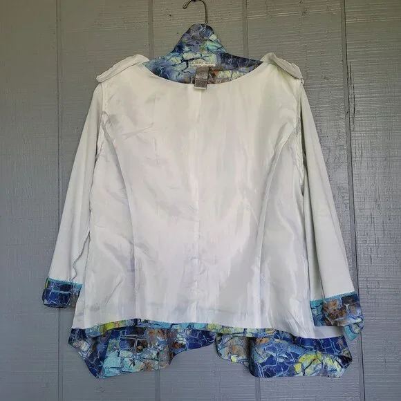 Alberto Makali Abstract Print Multicolor Blazer. Size L - Picture 7 of 9